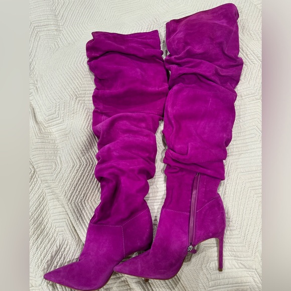 Schutz Ashlee Over The Knee Suede Boot- Lightly worn! This color is gorgeous 6.5 - Picture 2 of 5